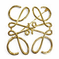 Loewe Metal Anagram Logo 5 cm Brooch Gold