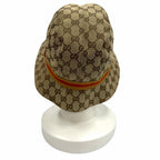 Gucci Leather with Logo GG Canvas Sherry Line Bucket Hat Beige — view 3