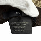 Gucci Leather with Logo GG Canvas Sherry Line Bucket Hat Beige — view 8