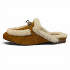 Hermes Oz Sheepskin Silver Kelly Buckle Shearling Mules Brown 37.5 Box — view 5
