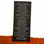 Hermes Tartan Pocket Cuir Applique Cashmere Leather Series Scarf Orange — view 8