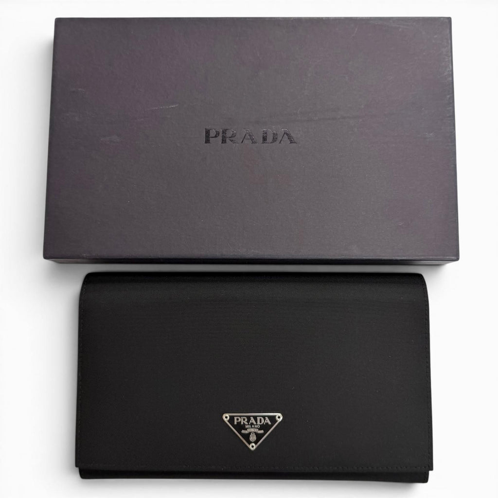 Prada Tessuto Nylon Wallet Bifold Nero Black — view 2