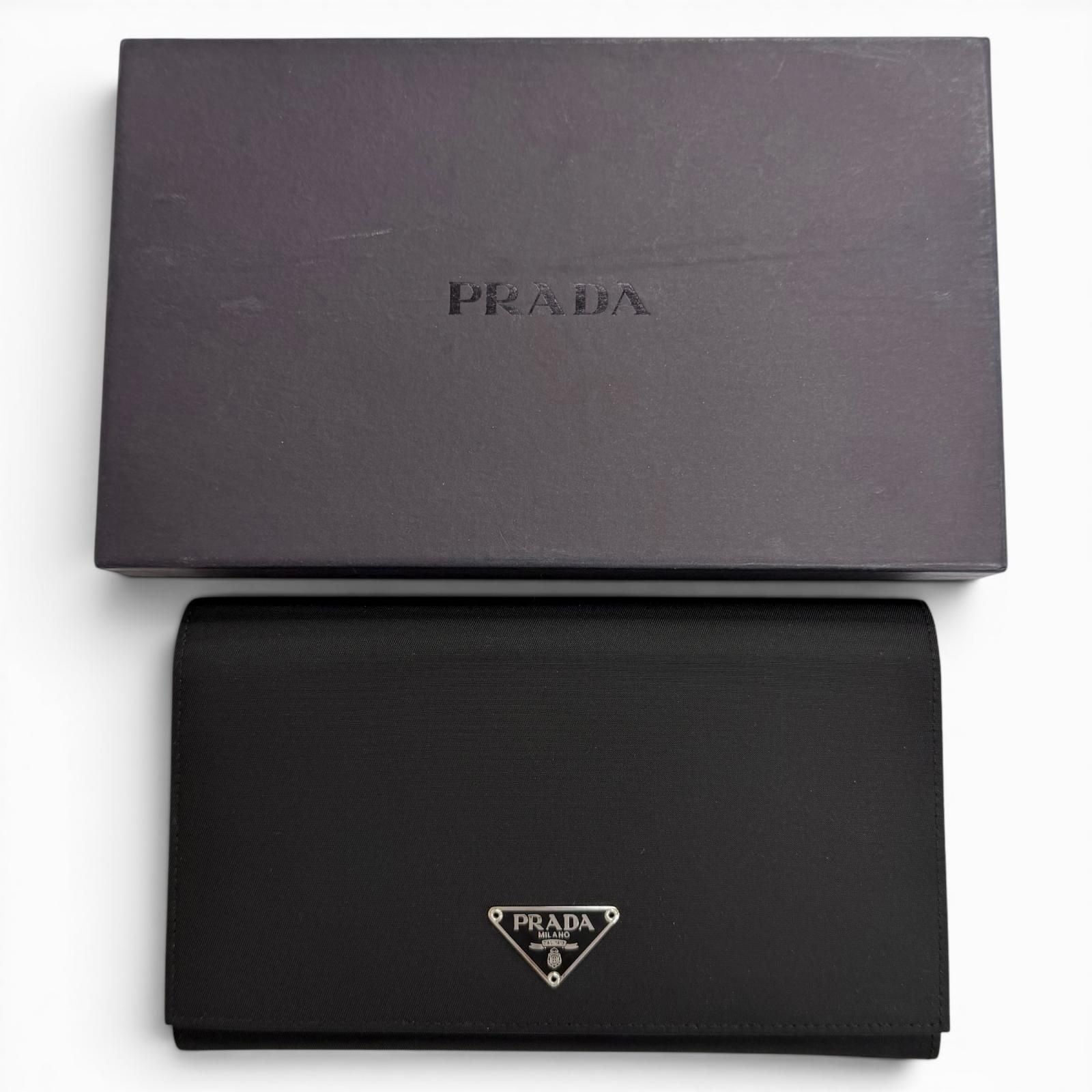 Prada Tessuto Nylon Wallet Bifold Nero Black — view 2