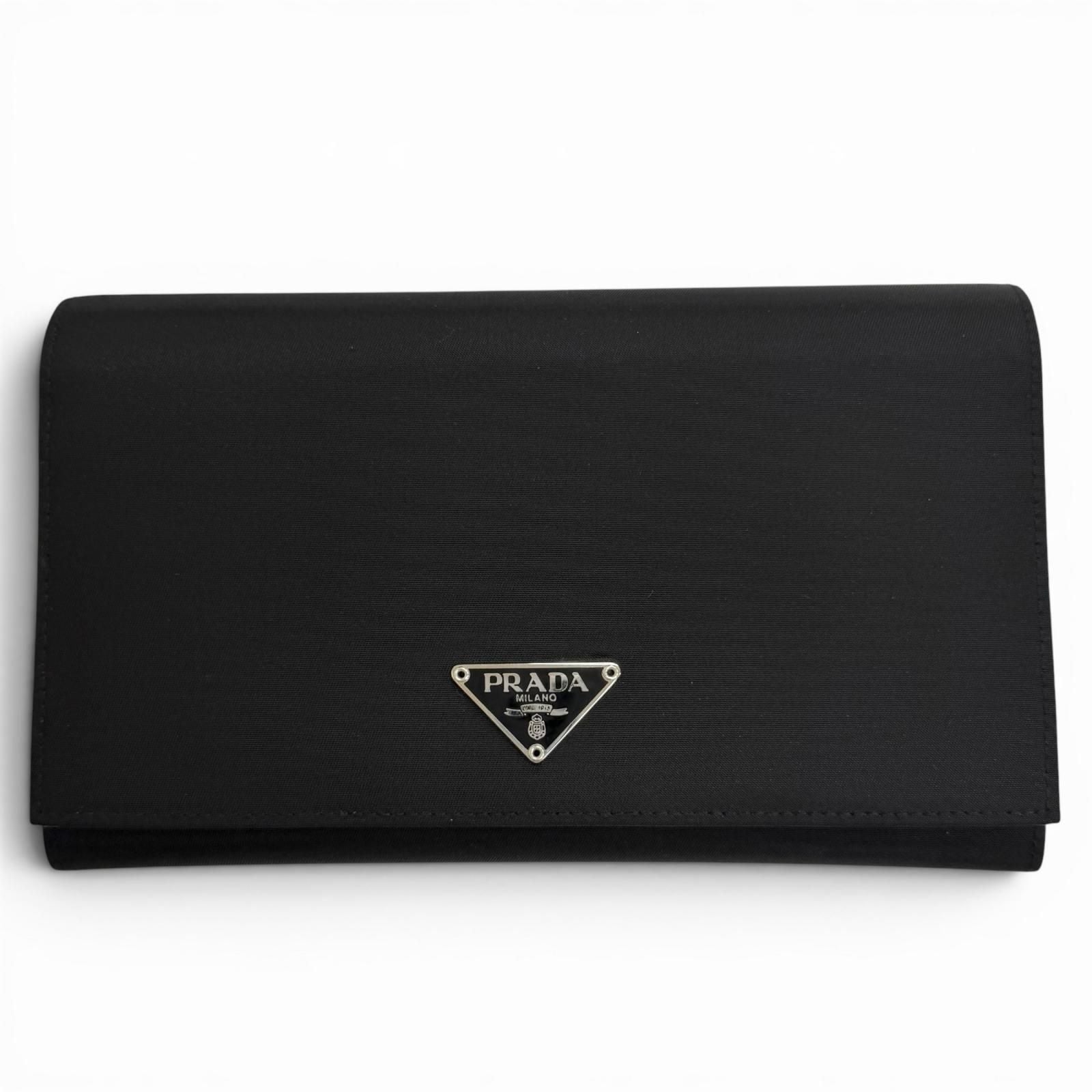 Prada Tessuto Nylon Wallet Bifold Nero Black