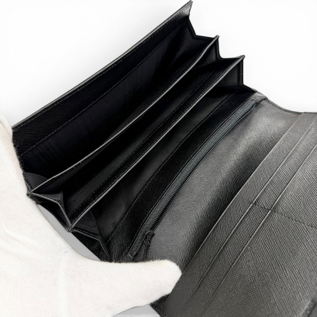 Prada Tessuto Nylon Wallet Bifold Nero Black — view 7