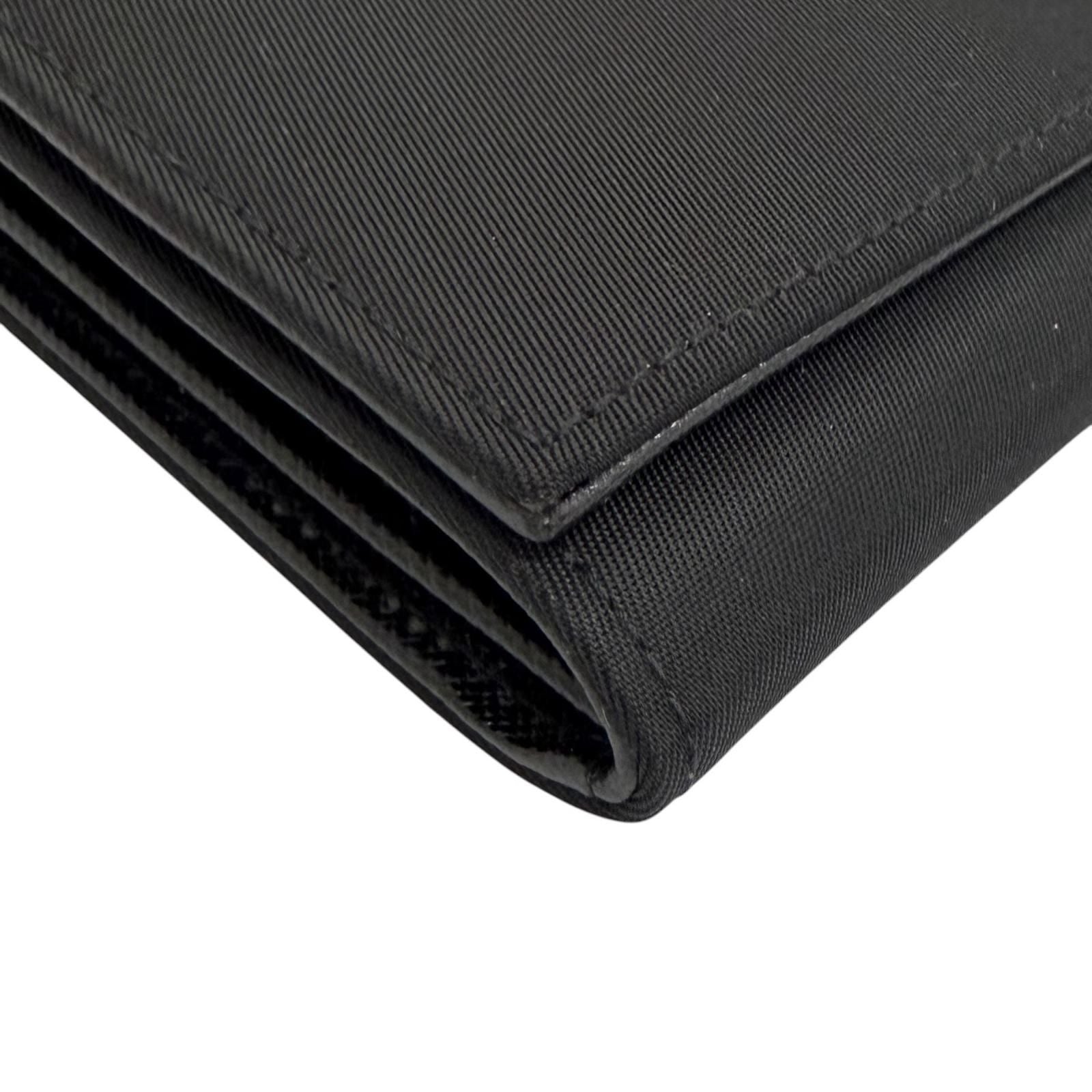 Prada Tessuto Nylon Wallet Bifold Nero Black — view 5