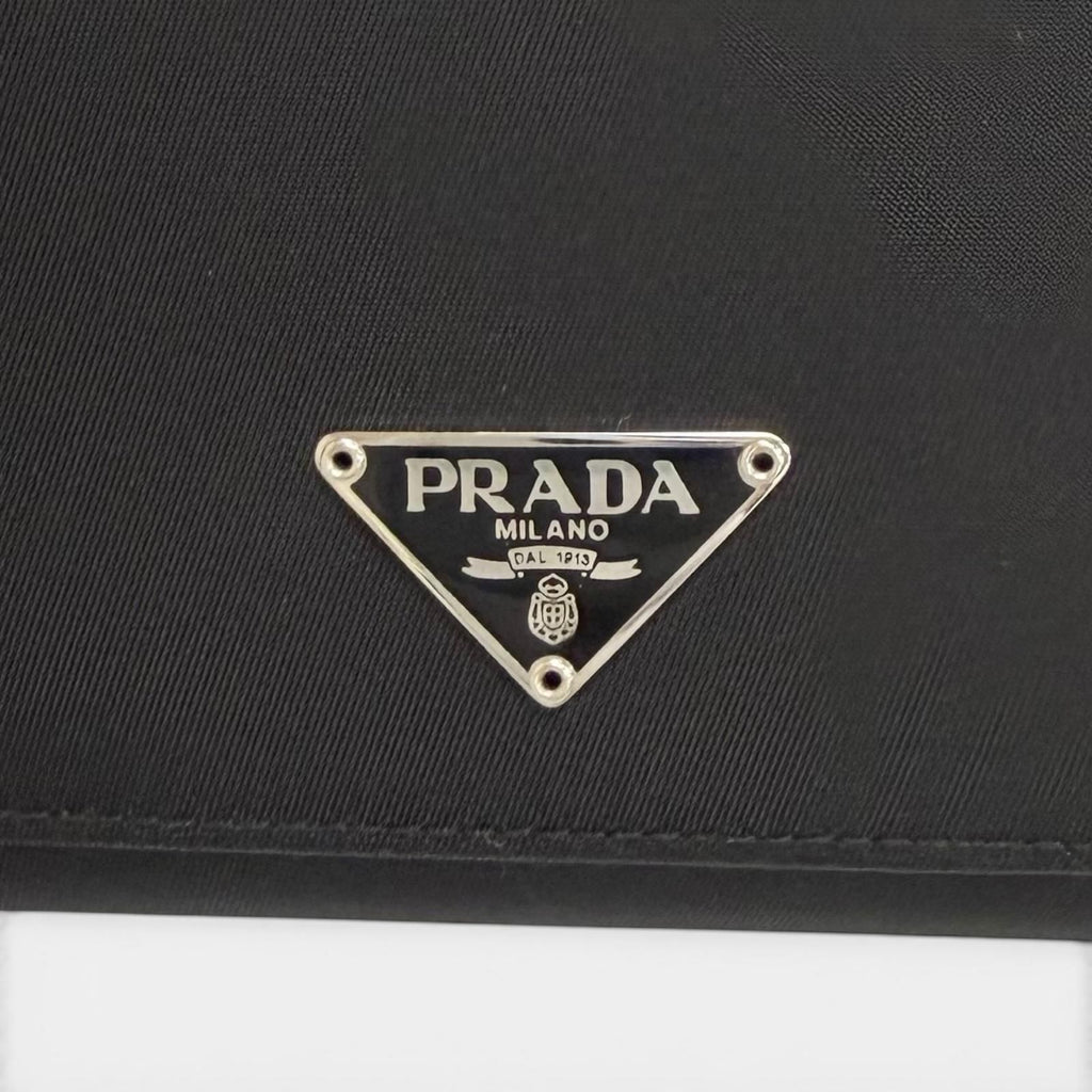 Prada Tessuto Nylon Wallet Bifold Nero Black — view 8