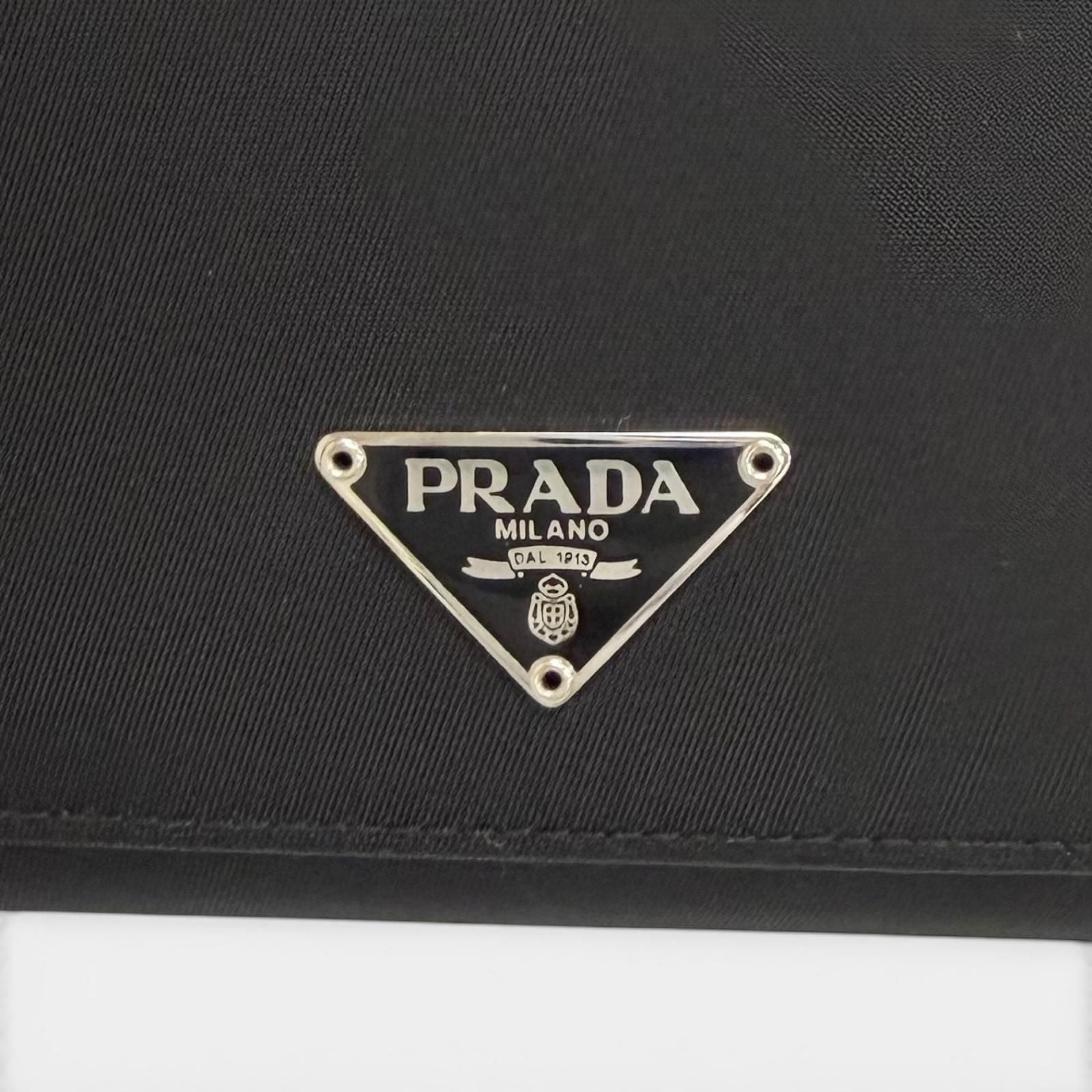 Prada Tessuto Nylon Wallet Bifold Nero Black — view 8