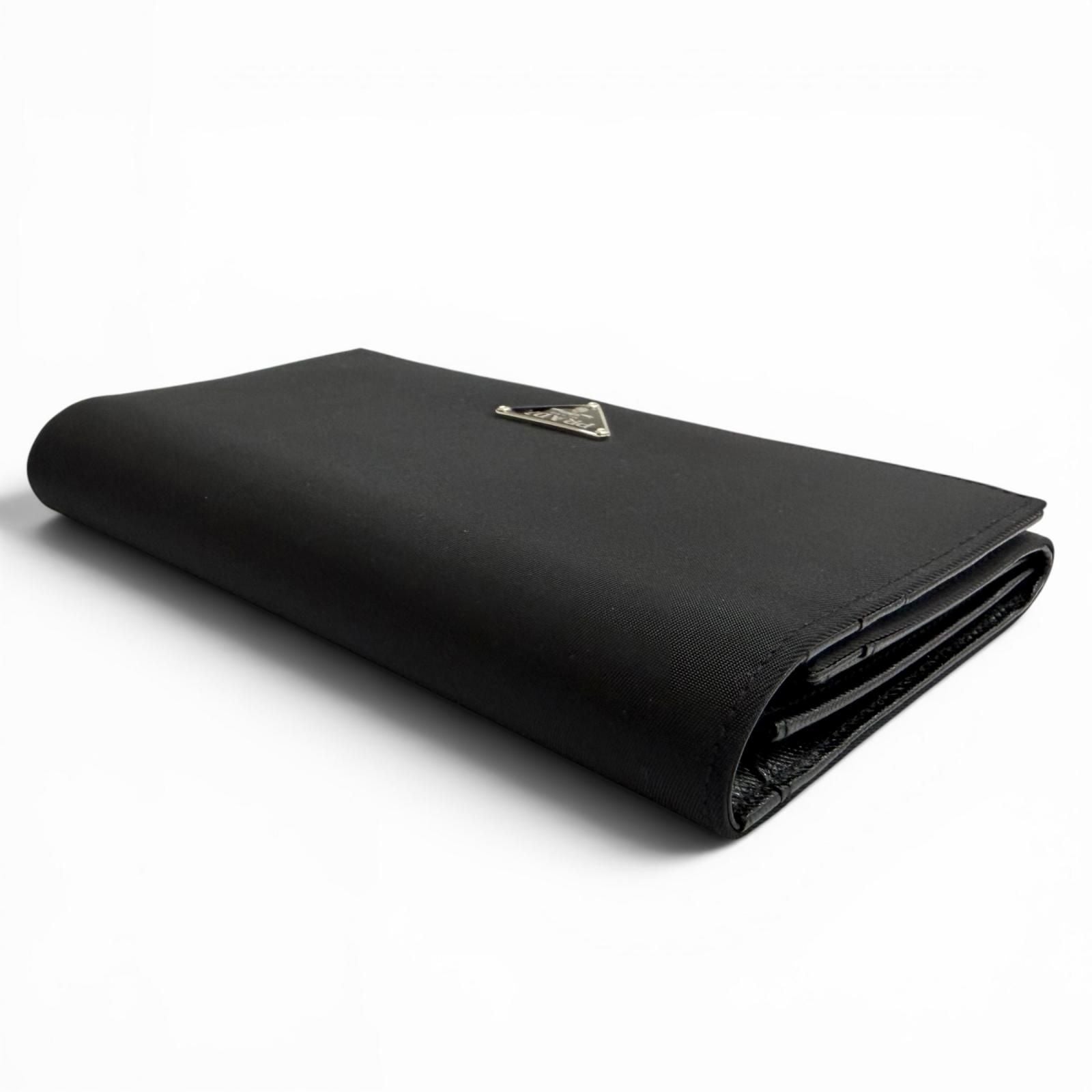 Prada Tessuto Nylon Wallet Bifold Nero Black — view 4