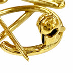 Loewe Anagram Logo Brooch 5 cm Gold — view 5