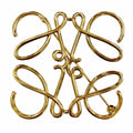 Loewe Anagram Logo Brooch 5 cm Gold