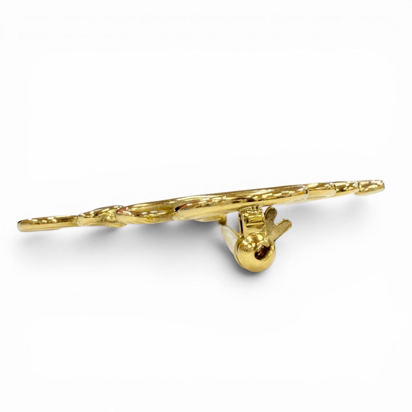 Loewe Anagram Logo Brooch 5 cm Gold — view 3