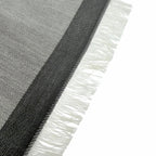 Louis Vuitton All About Monogram Cotton 100% Fringe Shawl Gray Scarf — view 5