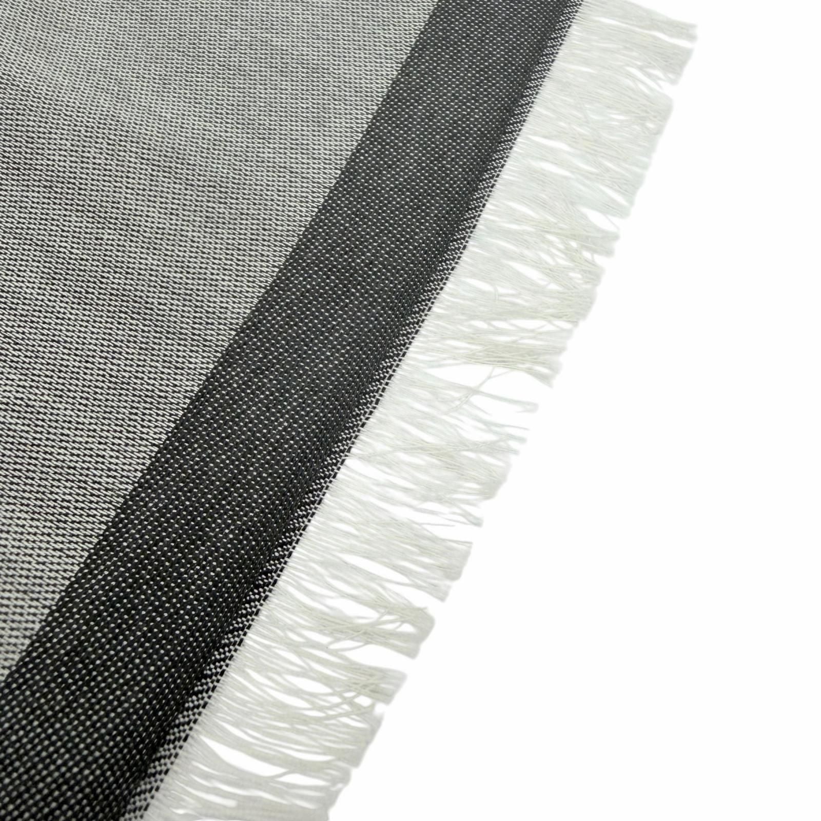 Louis Vuitton All About Monogram Cotton 100% Fringe Shawl Gray Scarf — view 5