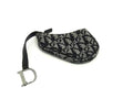 Dior Coin Case Trotter Saddle Black Canvas