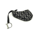 Dior Coin Case Trotter Saddle Black Canvas