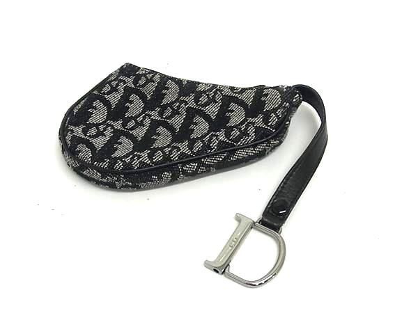 Dior Coin Case Trotter Saddle Black Canvas — view 2