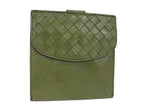 Bottega Veneta Bifold Wallet Intrecciato Khaki Leather Hook