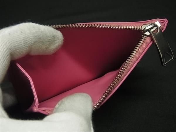 Bottega Veneta Fragment Case Cassette Zip Card Pink Patent Leather Coin — view 3