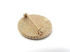 Chanel Brooch CC Logo Gold Black Metal — view 2