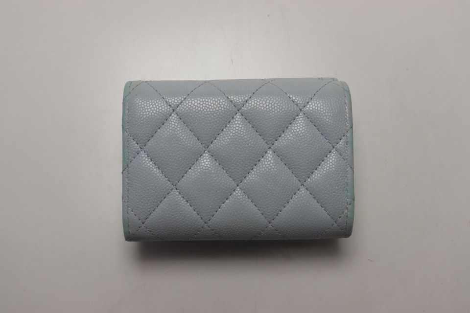 Chanel Quilted Caviar Leather GD Trifold Wallet — view 2