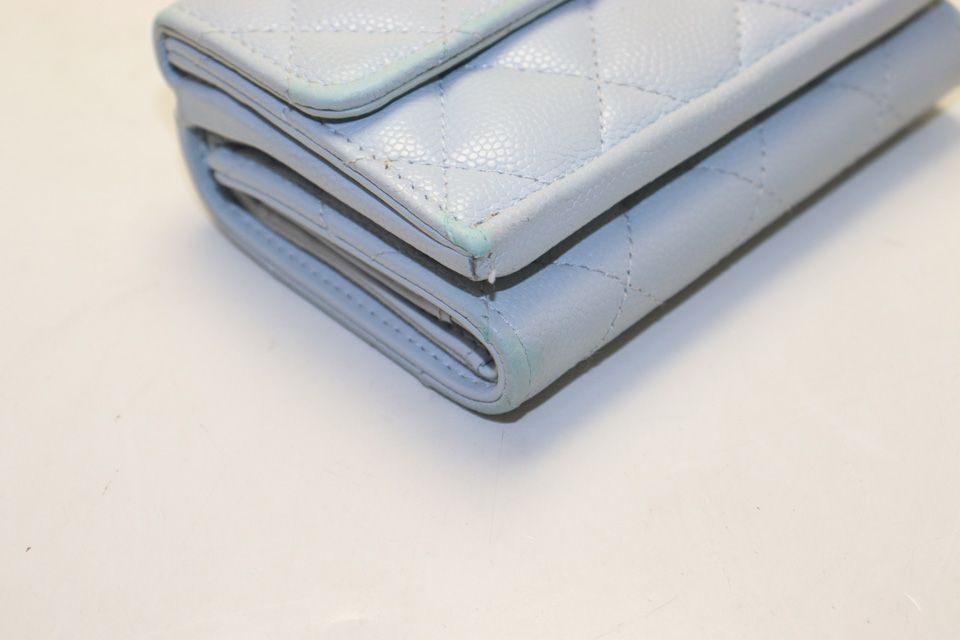 Chanel Quilted Caviar Leather GD Trifold Wallet — view 5