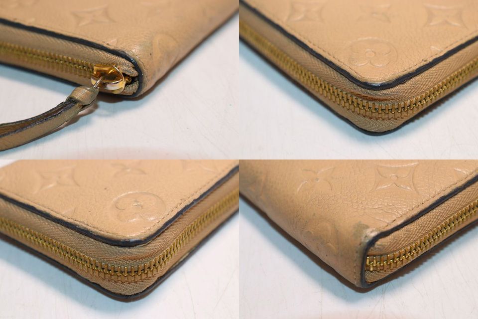 Louis Vuitton Monogram Empreinte Portefeuille Clemence Leather Zip Around Wallet — view 9