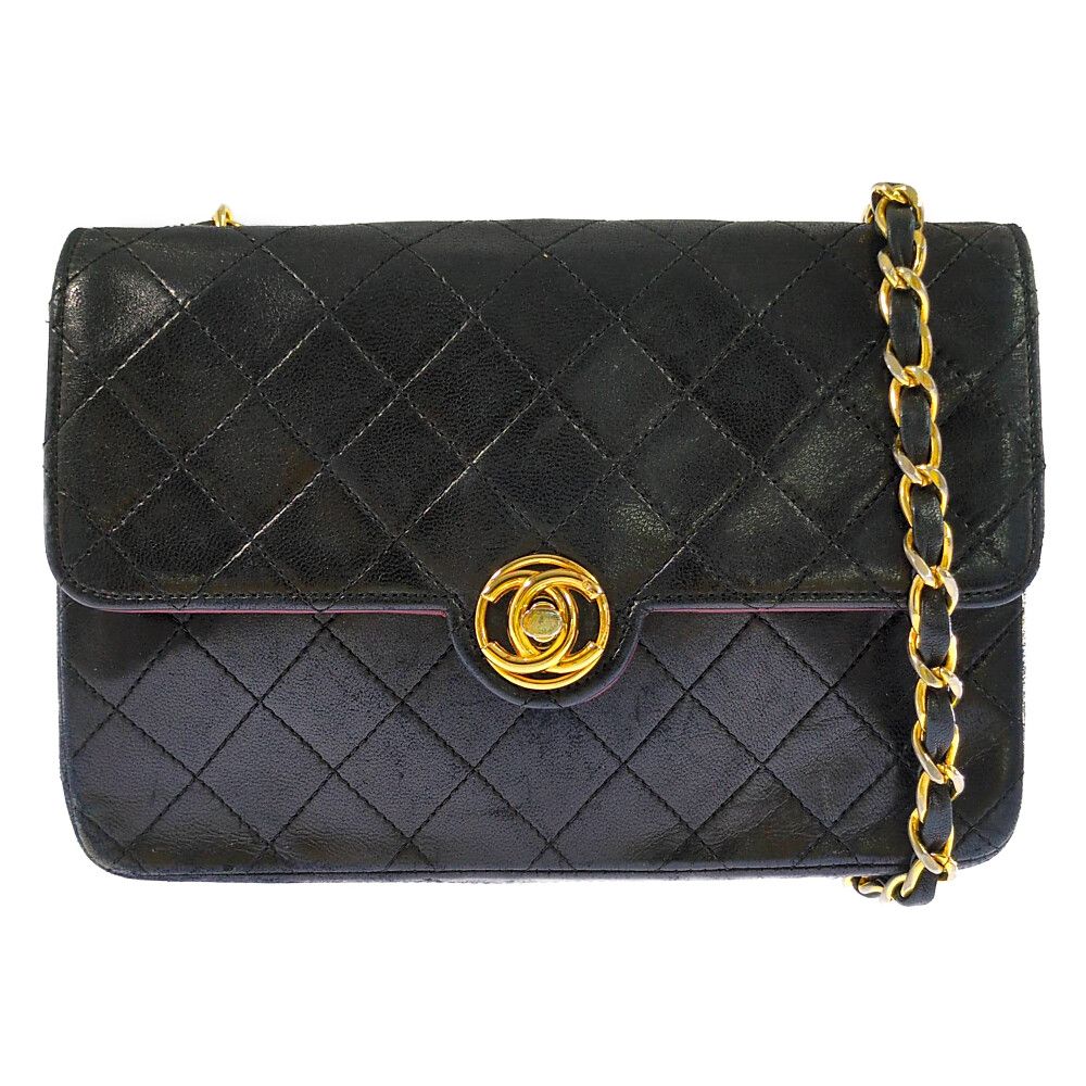Chanel Quilted 19 Chain Shoulder Bag Black