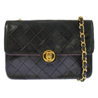 Chanel Quilted 19 Chain Shoulder Bag Black