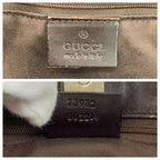 Gucci Brown GG Canvas Leather Tote — view 3