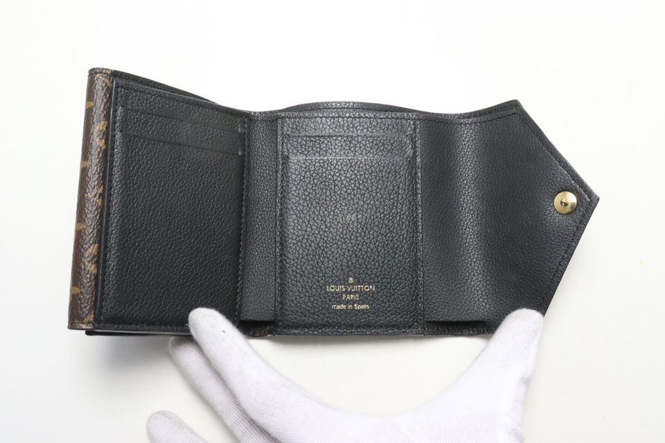 Louis Vuitton Monogram Taurillon Portefeuille Double Compact Leather Trifold — view 4