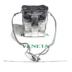 Bottega Veneta Maxi Intrecciato Cassette Small Shoulder Bag Silver — view 7