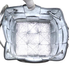 Bottega Veneta Maxi Intrecciato Cassette Small Shoulder Bag Silver — view 4