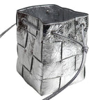 Bottega Veneta Maxi Intrecciato Cassette Small Shoulder Bag Silver — view 2