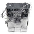 Bottega Veneta Maxi Intrecciato Cassette Small Shoulder Bag Silver