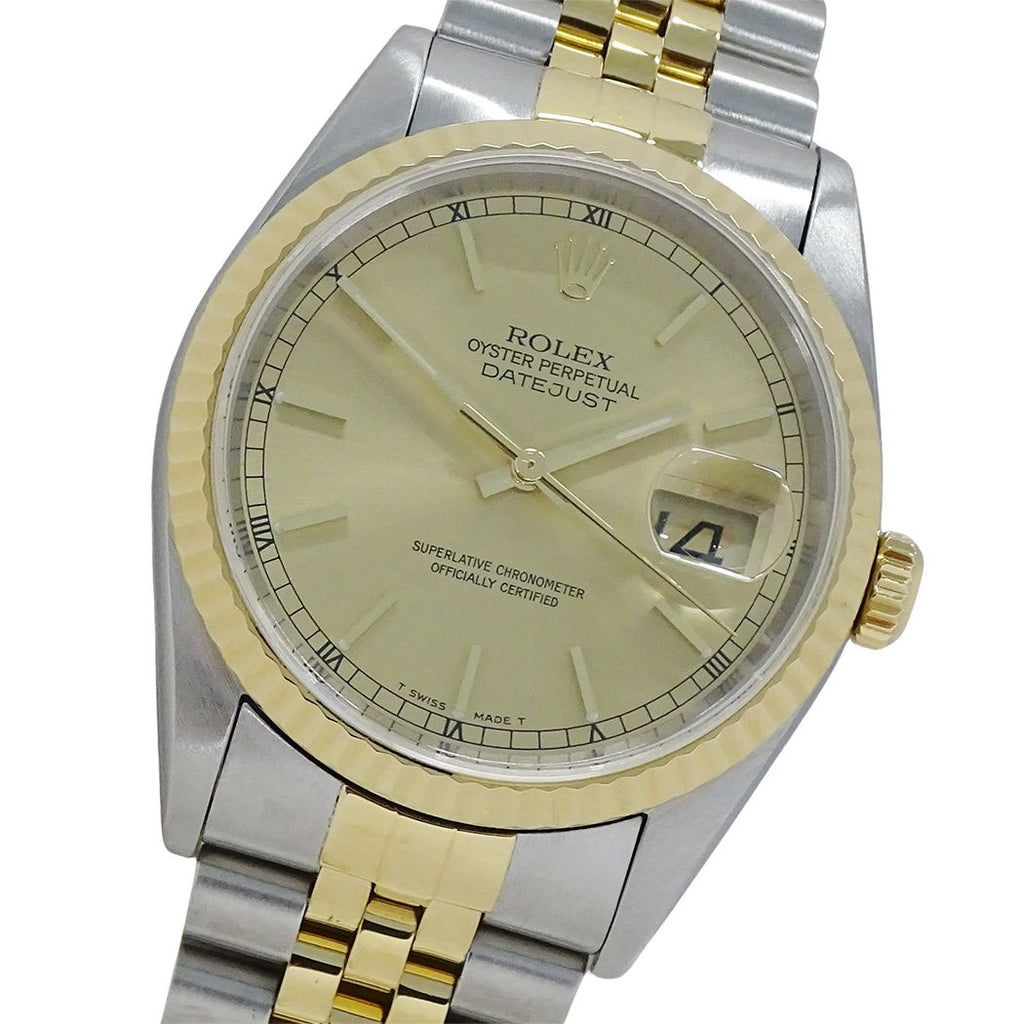 Rolex Datejust T Watch Automatic Winding at Stainless Steel Gold YG Combination