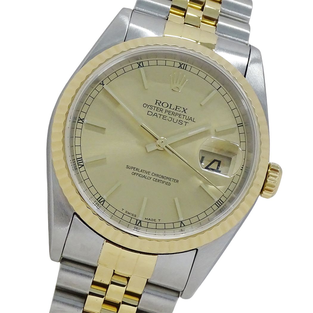 Rolex Datejust T Watch Automatic Winding at Stainless Steel Gold YG Combination