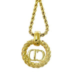 Dior CD Logo Circle Necklace Gold — view 5
