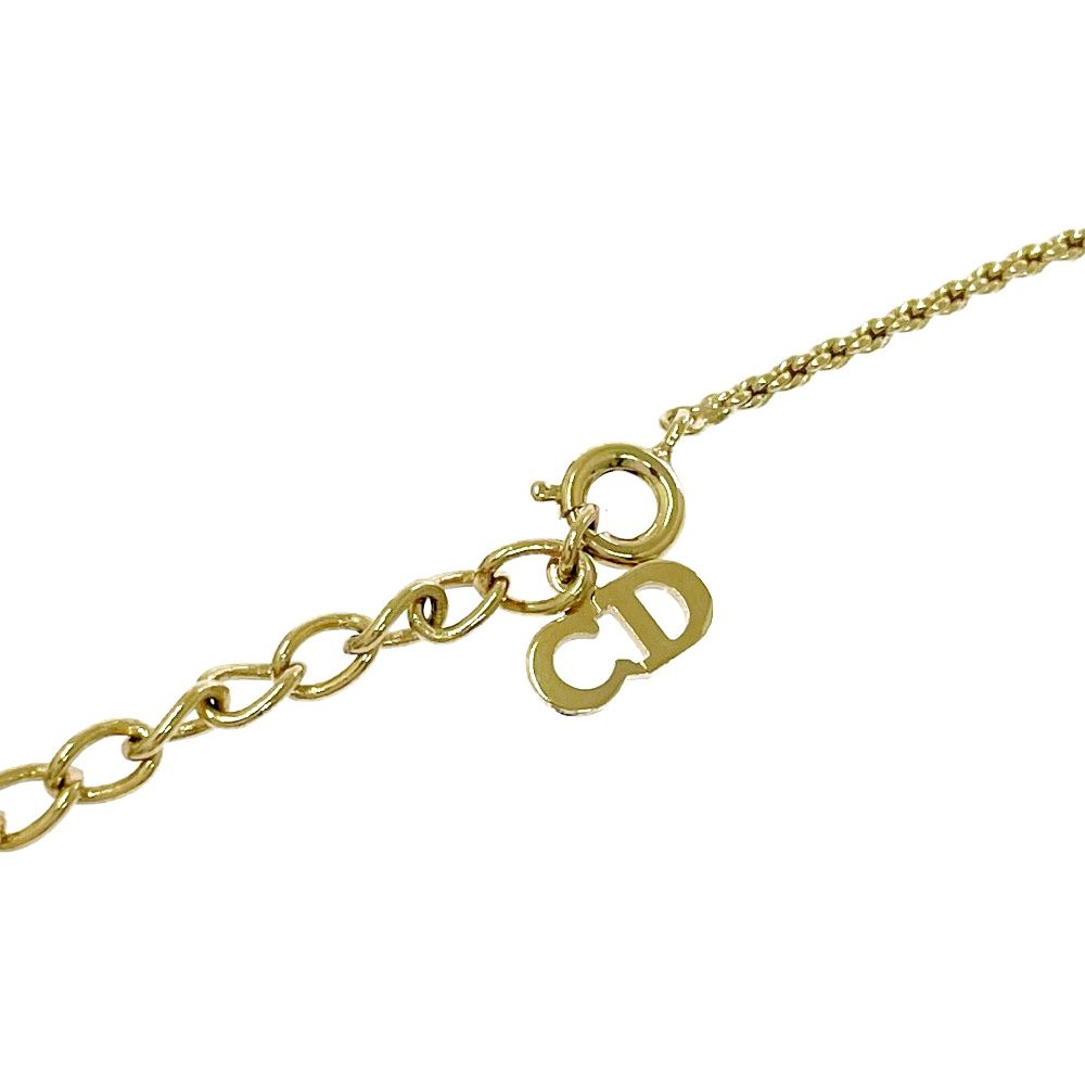 Dior CD Logo Circle Necklace Gold — view 6