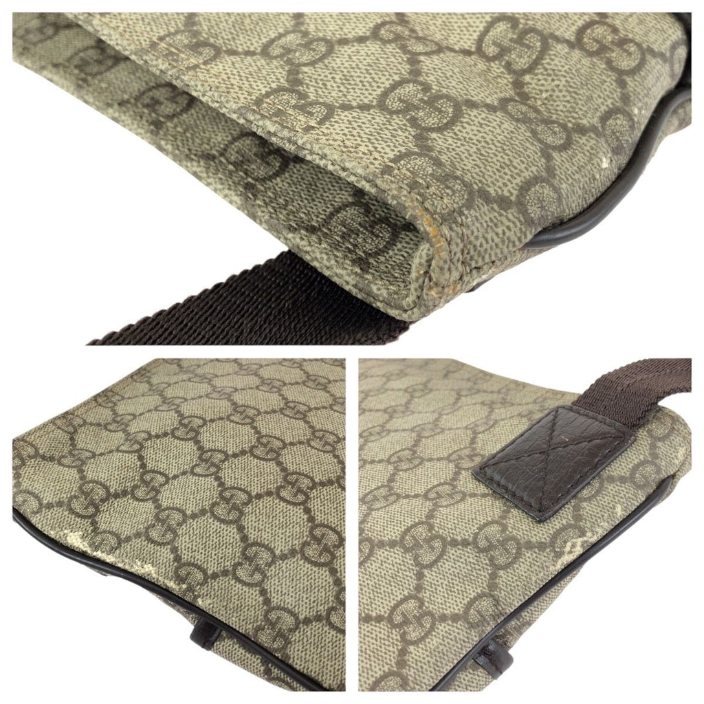 Gucci Beige Dark Brown GG Supreme Canvas Shoulder — view 6