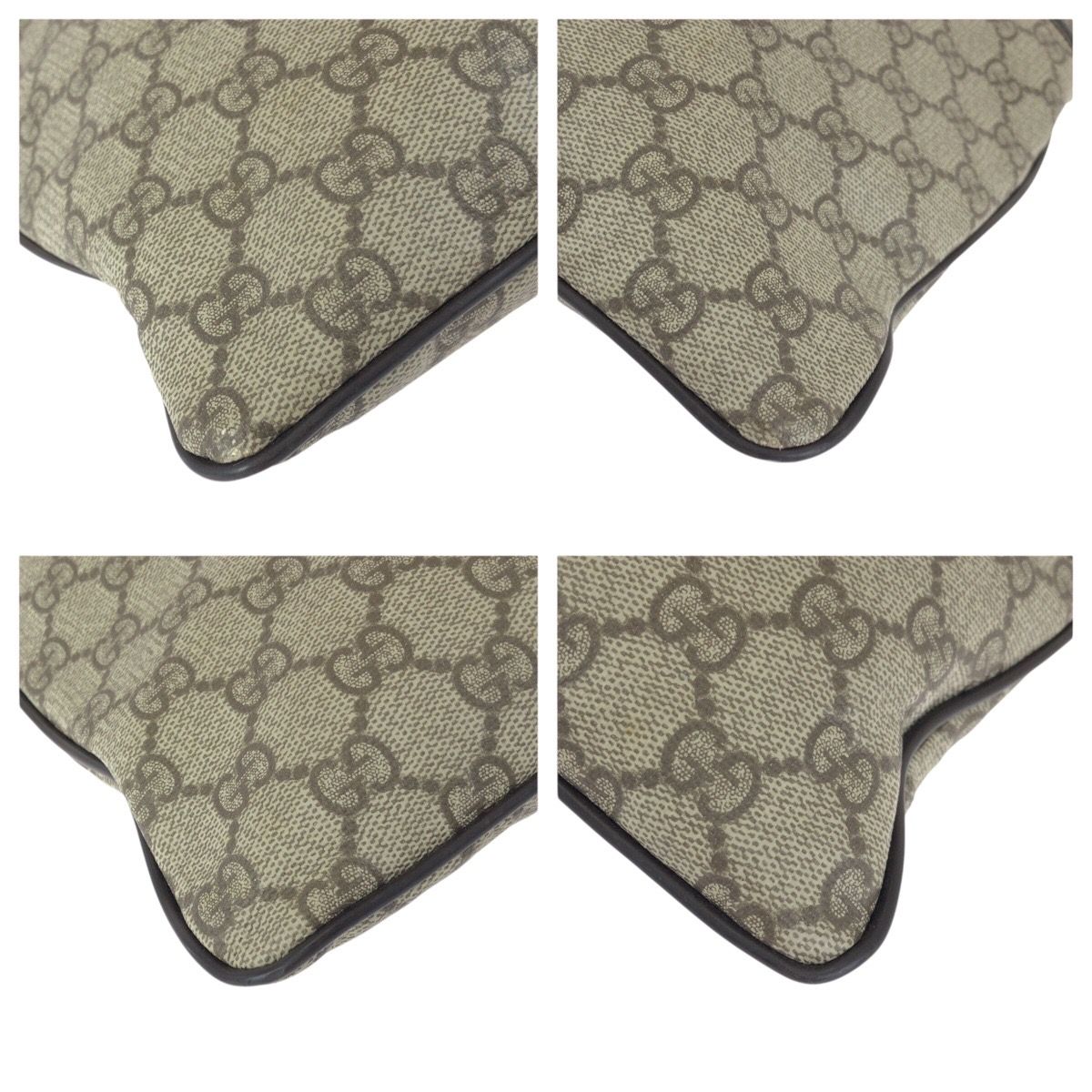 Gucci Beige Dark Brown GG Supreme Canvas Shoulder — view 3