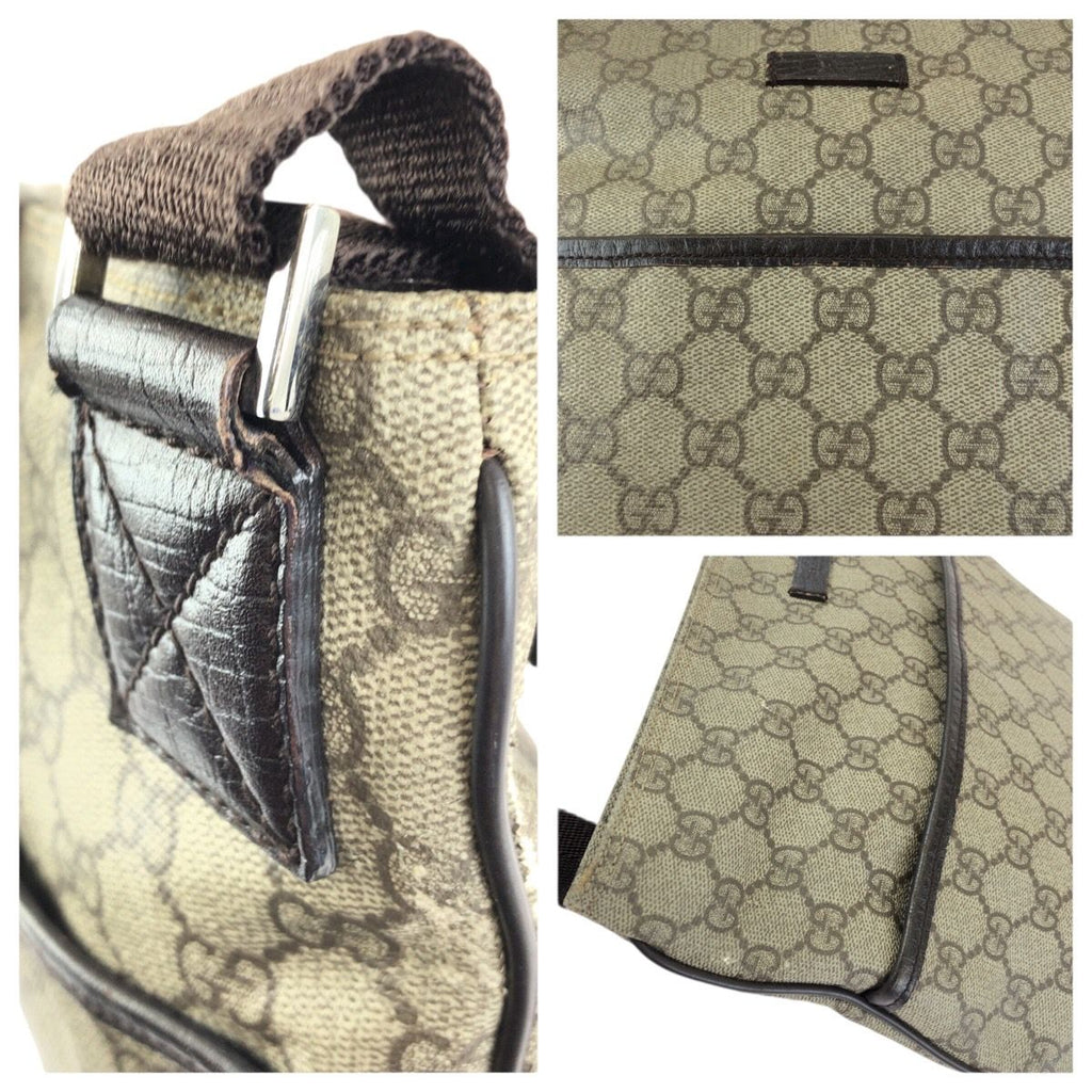 Gucci Beige Dark Brown GG Supreme Canvas Shoulder — view 5