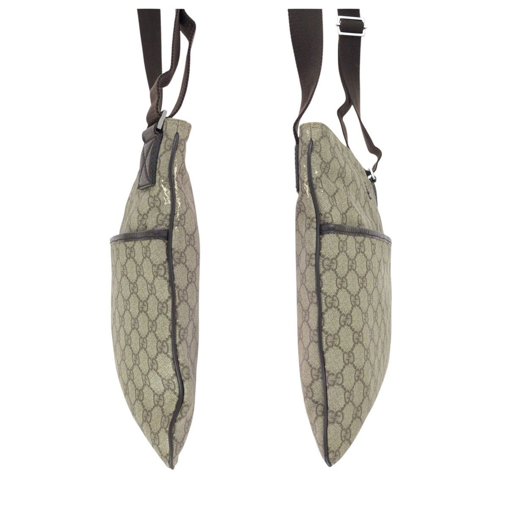Gucci Beige Dark Brown GG Supreme Canvas Shoulder — view 8