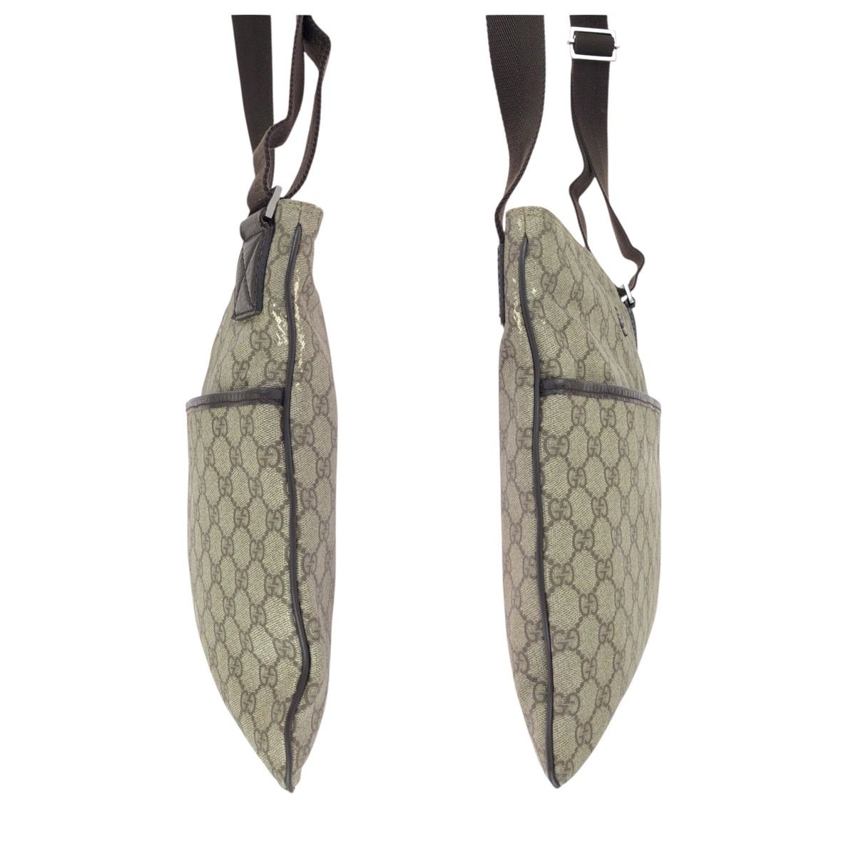 Gucci Beige Dark Brown GG Supreme Canvas Shoulder — view 8