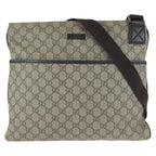 Gucci Beige Dark Brown GG Supreme Canvas Shoulder
