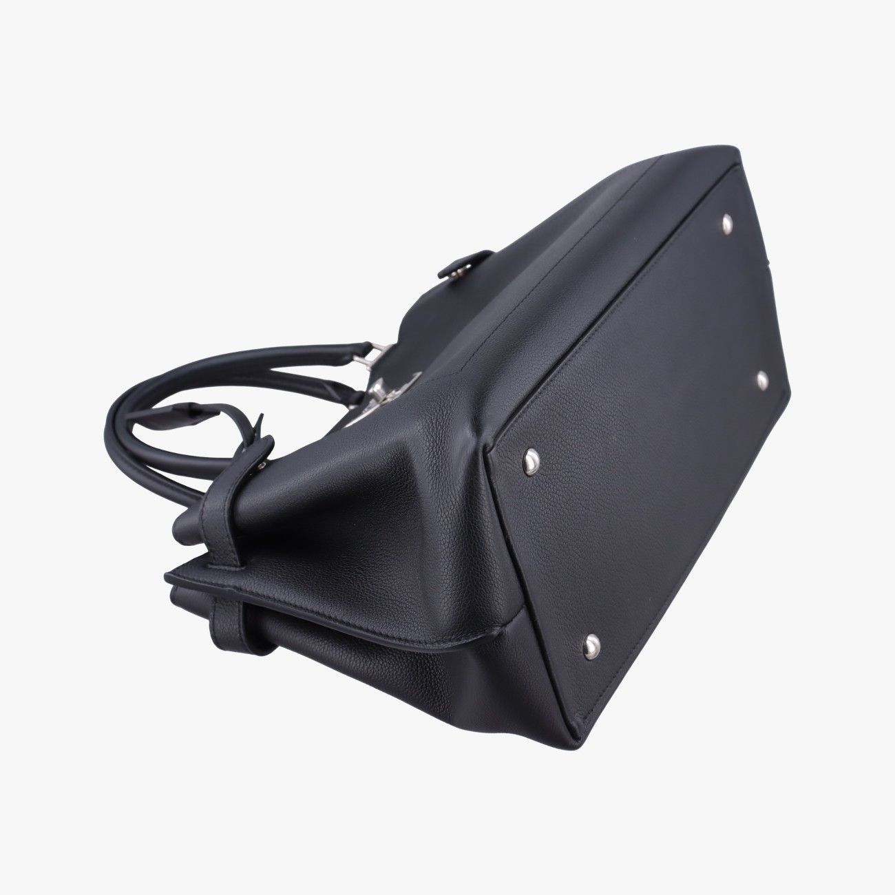 Louis Vuitton Lockme Day Noir Grain Calf Leather Handbag — view 5
