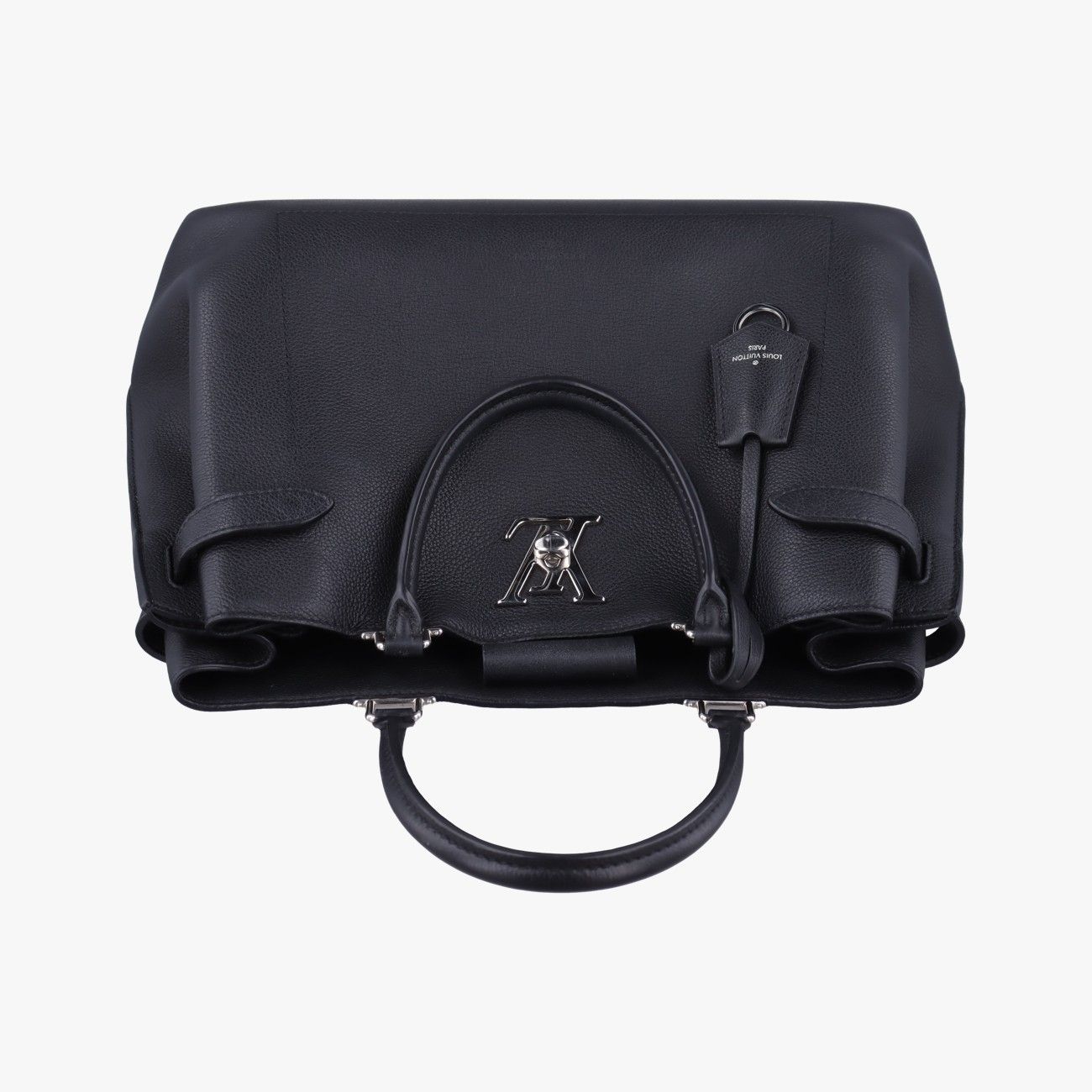 Louis Vuitton Lockme Day Noir Grain Calf Leather Handbag — view 8