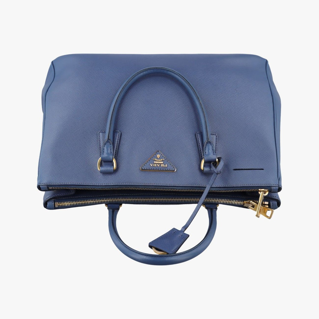 Prada Galleria Blue Saffiano Leather 14 Handbag — view 8