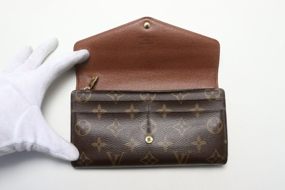 Louis Vuitton Monogram Portefeuille Sarah Leather Bifold Wallet — view 4