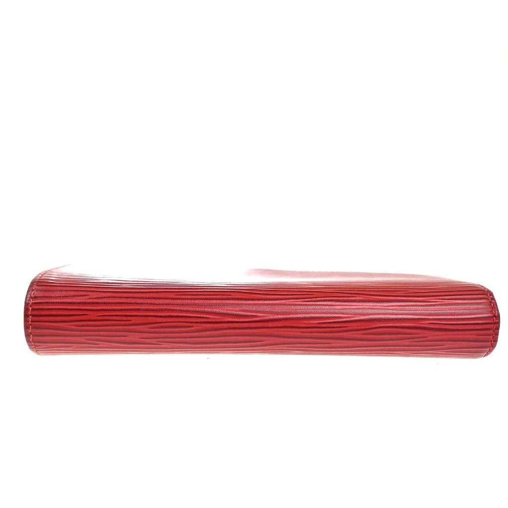 Louis Vuitton Porte-Monnaie Billets Tresor Red Bifold Wallet Epi Leather — view 6